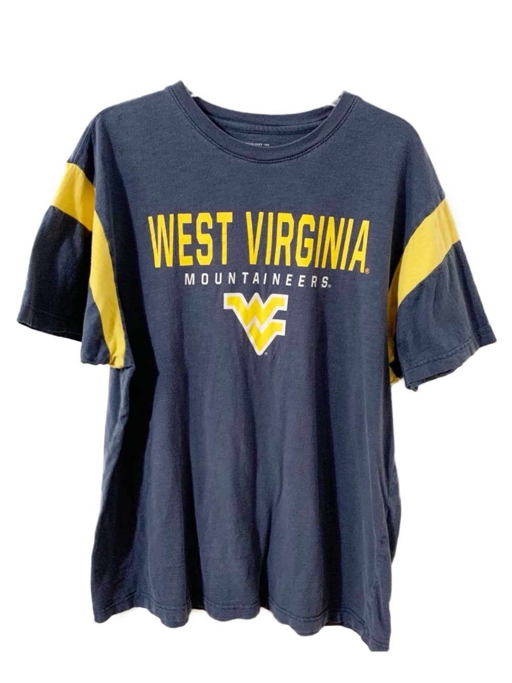 Colosseum Athletics West Virginia Mountaineers Short Sleeve Graphic Tee Striped